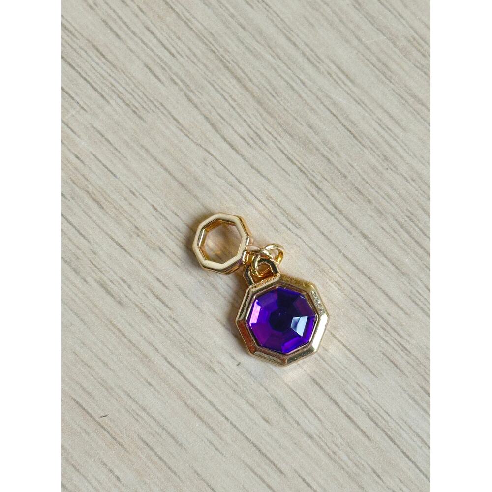 Effy Amethyst Octagon Goldtone Charm - New